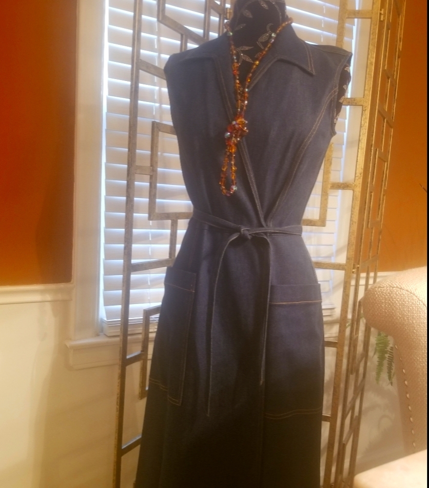 Ellen Tracy Denim Dress size 4 Denim Skirt size 8